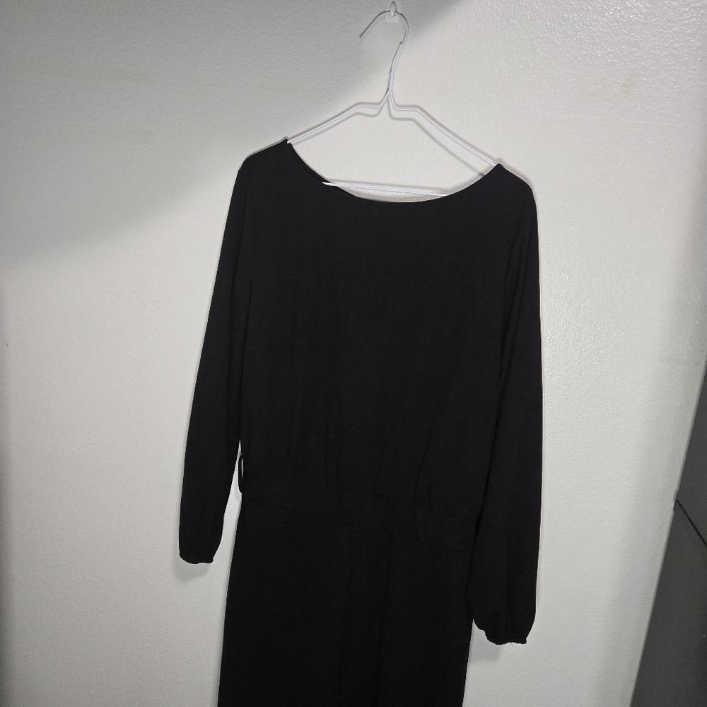 Chic Black Long-Sleeve Jumper – Women’s Size L (Happy Sailed)